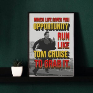 Tom Cruise wall art.