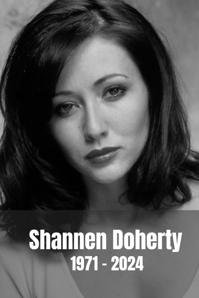 "Shannen Doherty 1971-2024 tribute. Actress, Beverly Hills 90210 star, admired courage, and unforgettable impact on Hollywood."