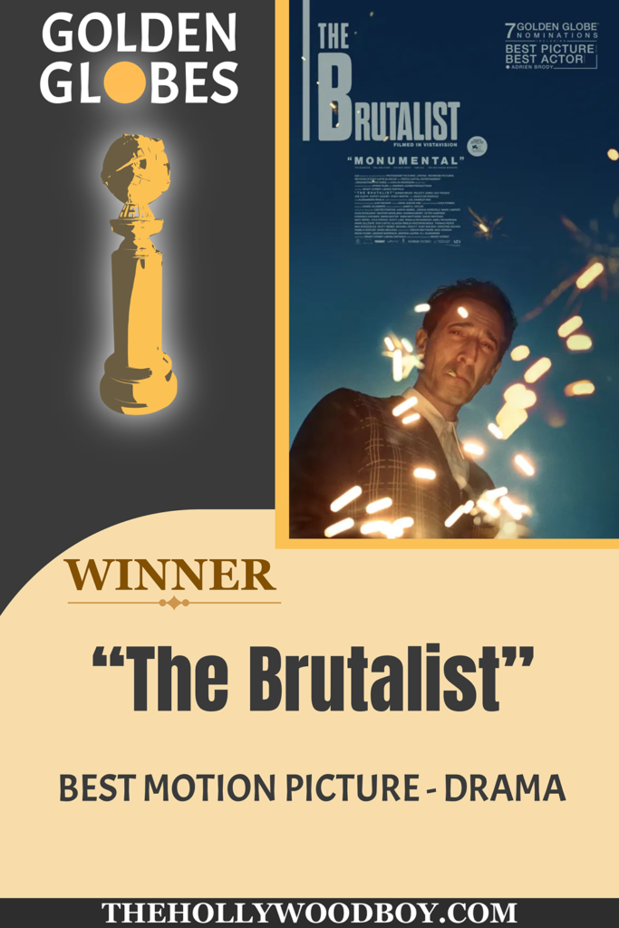 Golden Globes awards 2025 winner Best Motion Picture - Drama